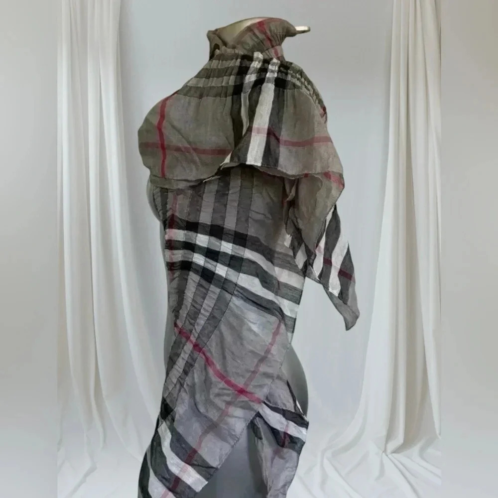 ✅Lightweight Plaid Scarf - Picture 4 of 15
